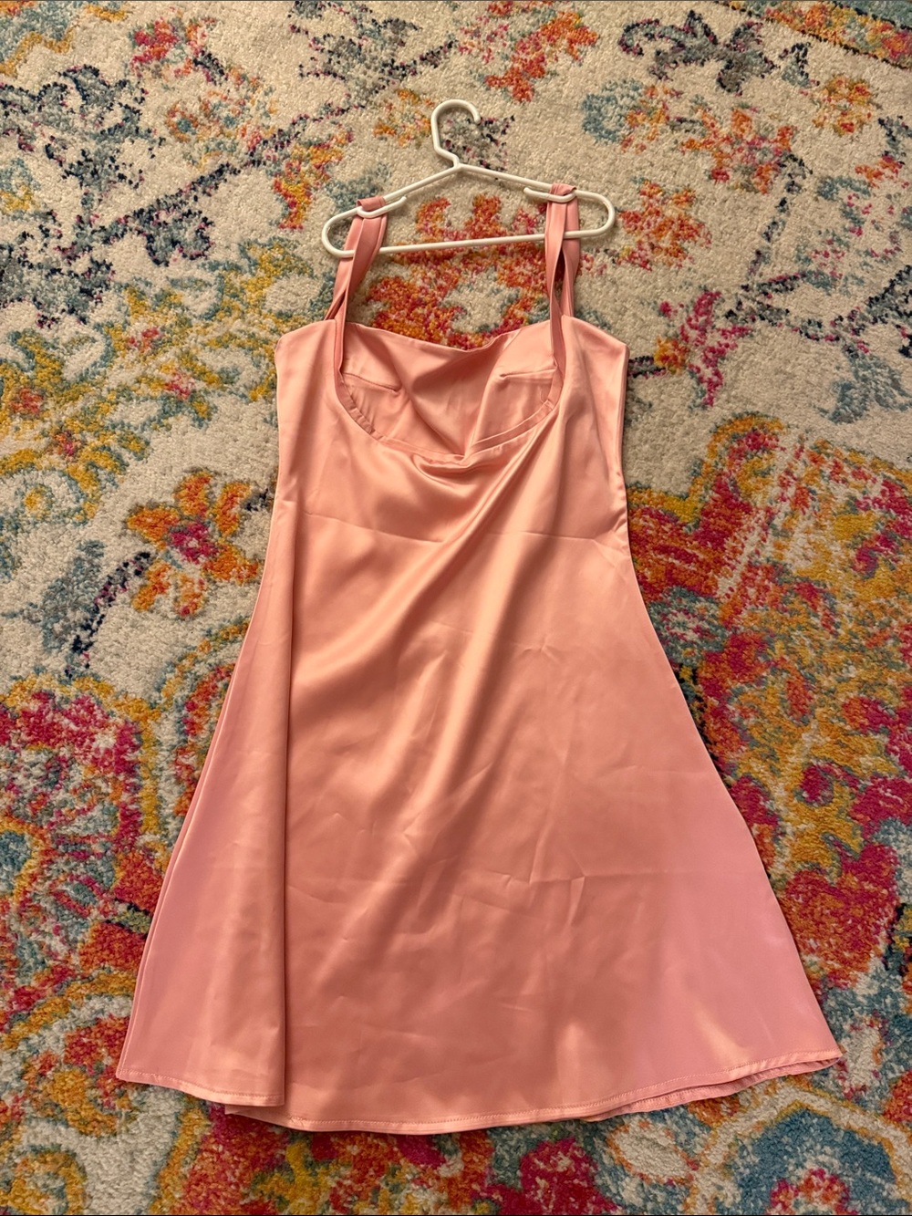 Satin Pink Slip Dress